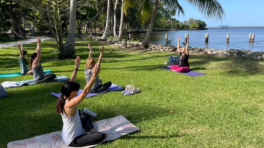 Join the body and spirit as you move through different poses with a beautiful river background in this class. 