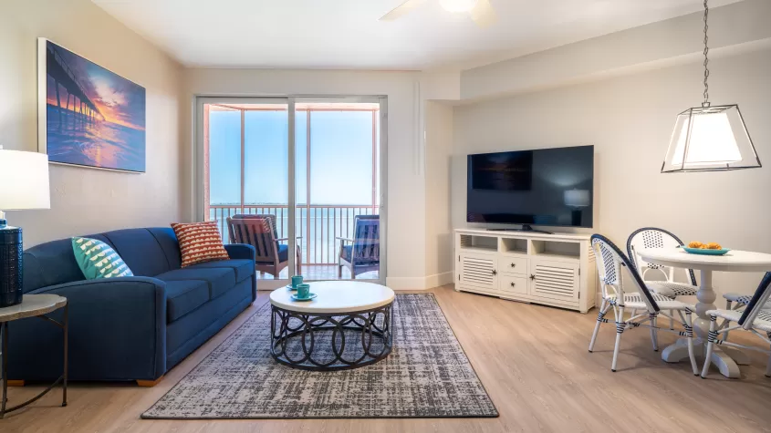 Living Room with View of Beach