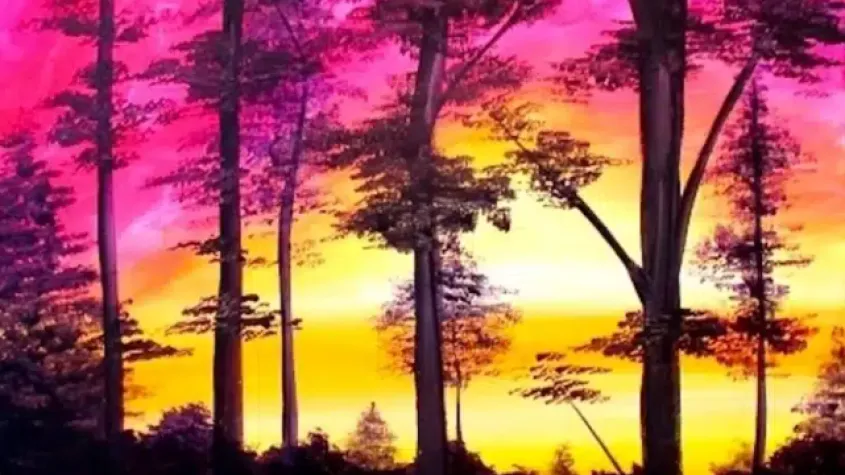 Sunset Through the Trees