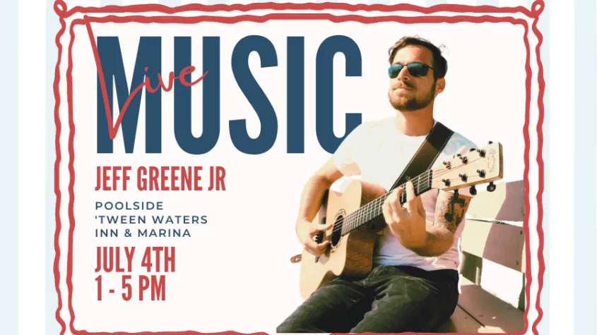 Live music at 'Tween Waters Inn & Marina, on July 4th, from 1-5 PM.
