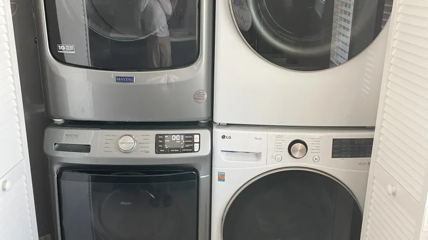 Two washers & dryers for your family stay