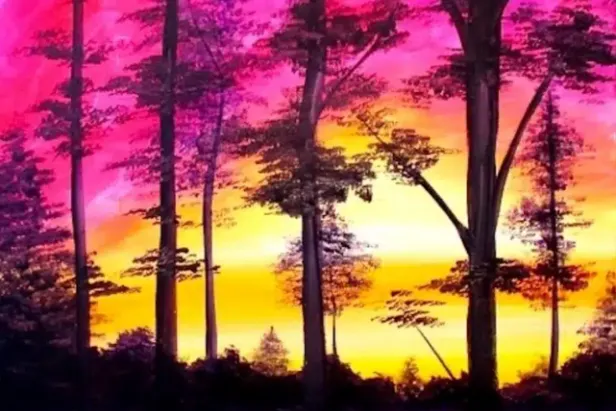 Sunset Through the Trees
