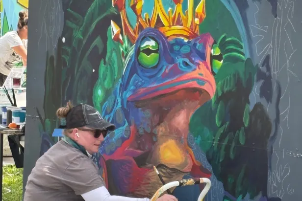 Street Art by Bridget Lyons at the 2025 NLSA Event
