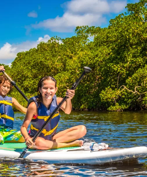 paddleboarding