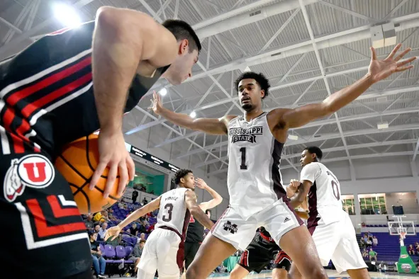College basketball players at the tournament