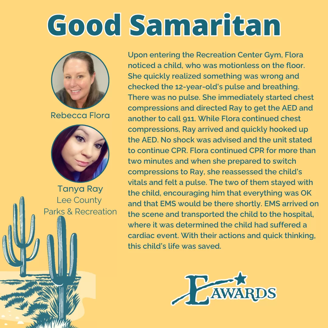 Good Samaritan Winner - Tanya Ray and Rebecca Flora